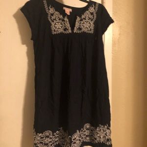 One control embroidered dress